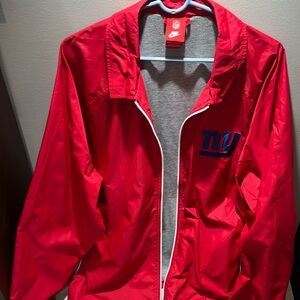 NFL Nike Giants football lined zip up jacket size XXL